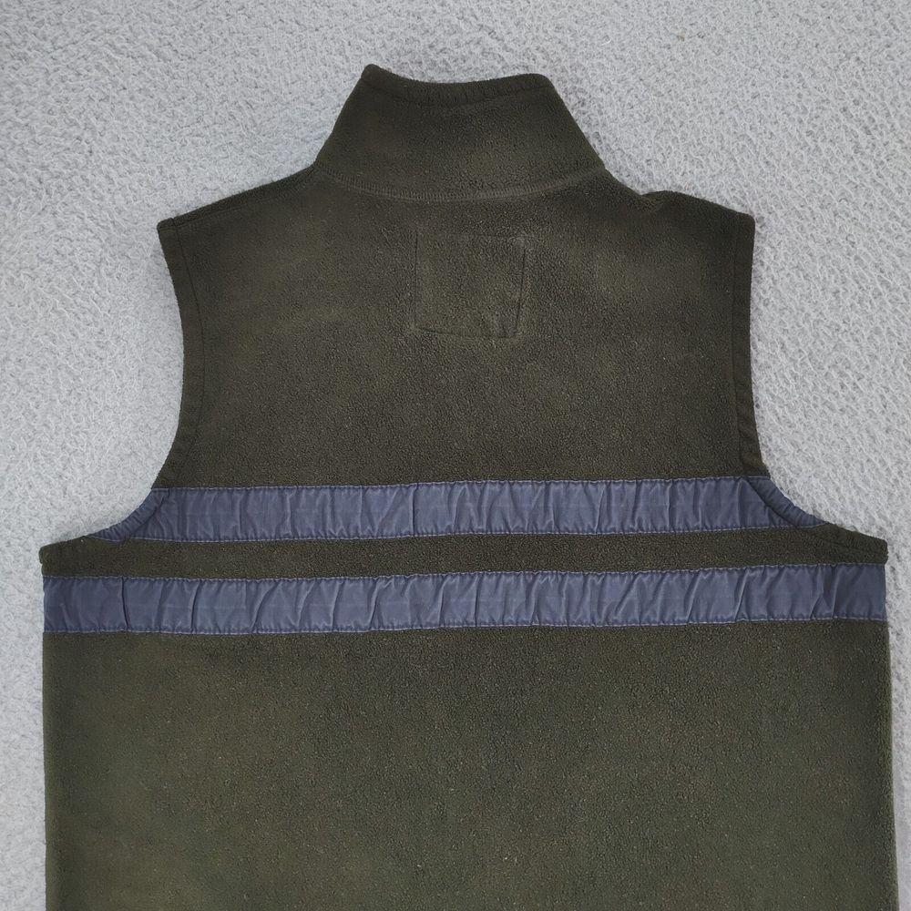 Vtg Abercrombie & Fitch Fleece Vest Mens XL Olive Green Full Zip Spellout - Picture 4 of 16